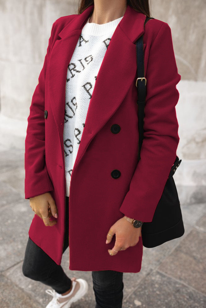LARISA - CLASSIC DOUBLE-BREASTED STRUCTURED COAT