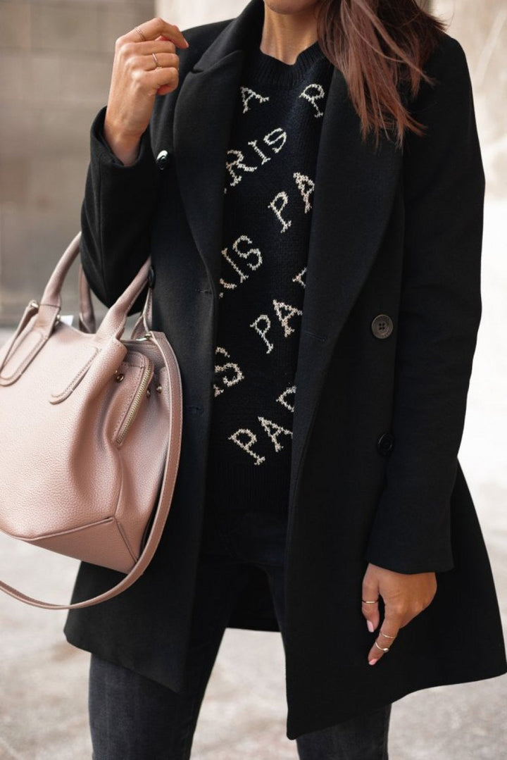 LARISA - CLASSIC DOUBLE-BREASTED STRUCTURED COAT