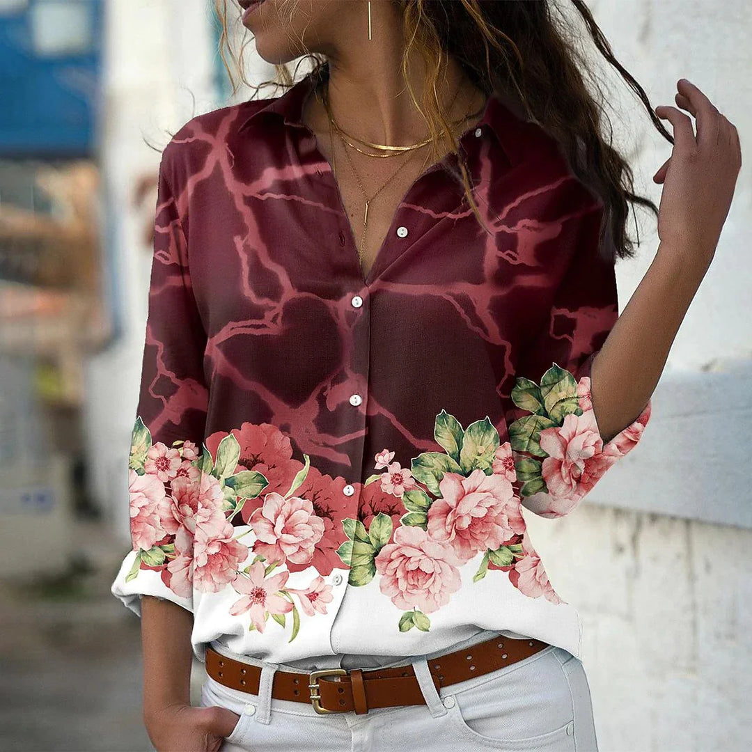 EMILIA - CHIC FASHION PRINT BLOUSE