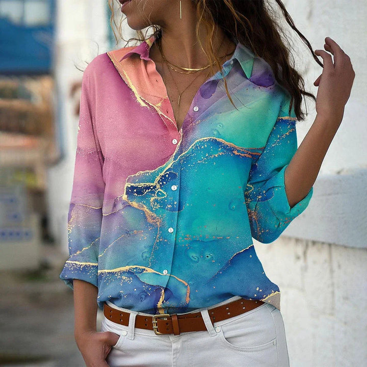 EMILIA - CHIC FASHION PRINT BLOUSE