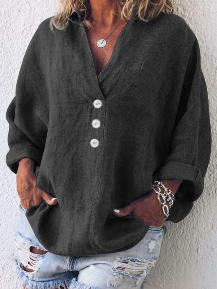 EFFIE – LAID-BACK BUTTON SHIRT BLOUSE