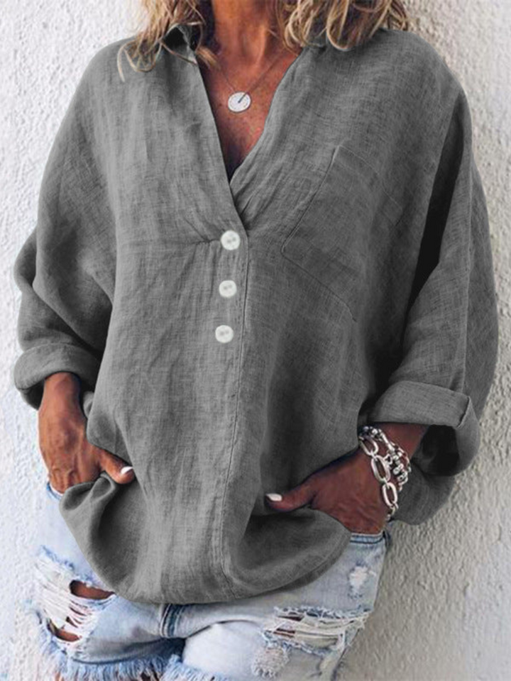 EFFIE – LAID-BACK BUTTON SHIRT BLOUSE