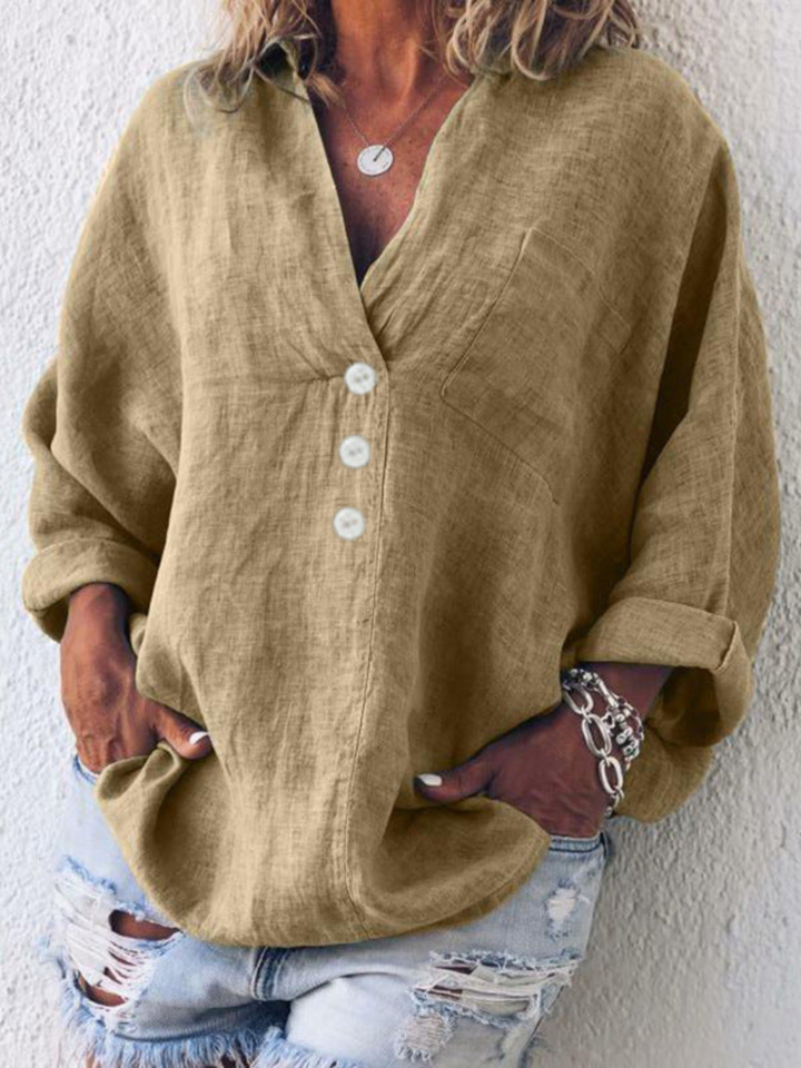 EFFIE – LAID-BACK BUTTON SHIRT BLOUSE