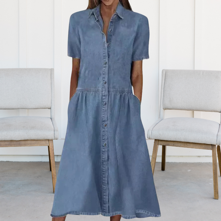 ESTHER – CHIC COLLARED DRESS