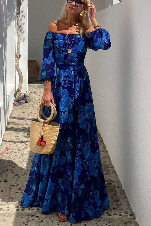 SERENA | OFF-SHOULDER FLORAL MAXI DRESS