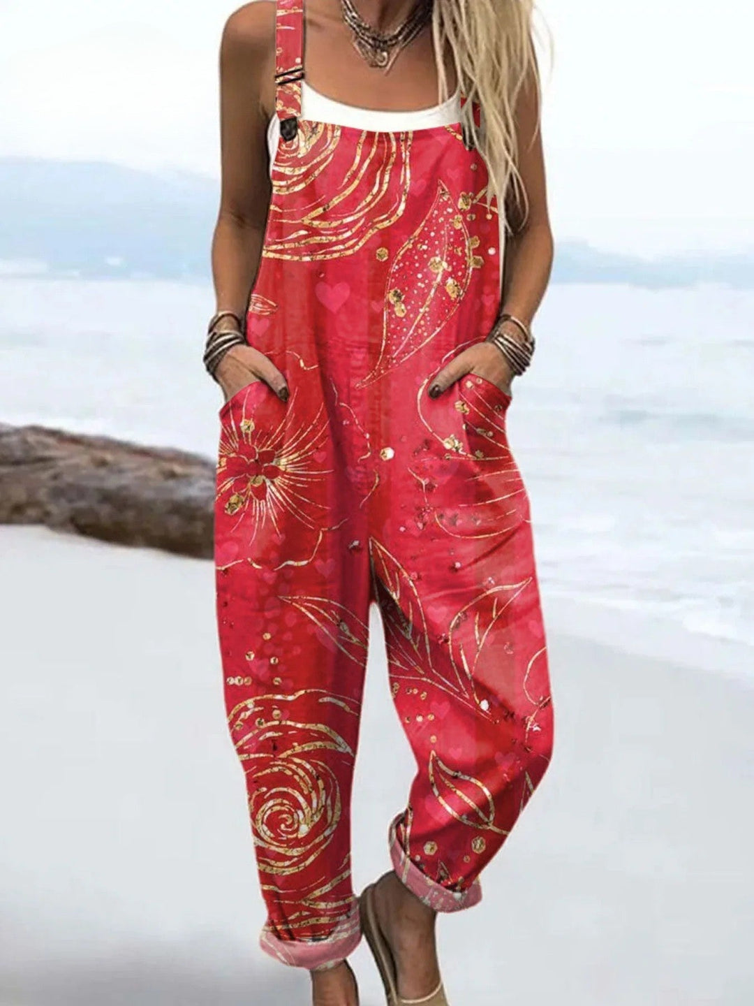 SYLVIE – GOLDEN SWIRL ARTIST JUMPSUIT