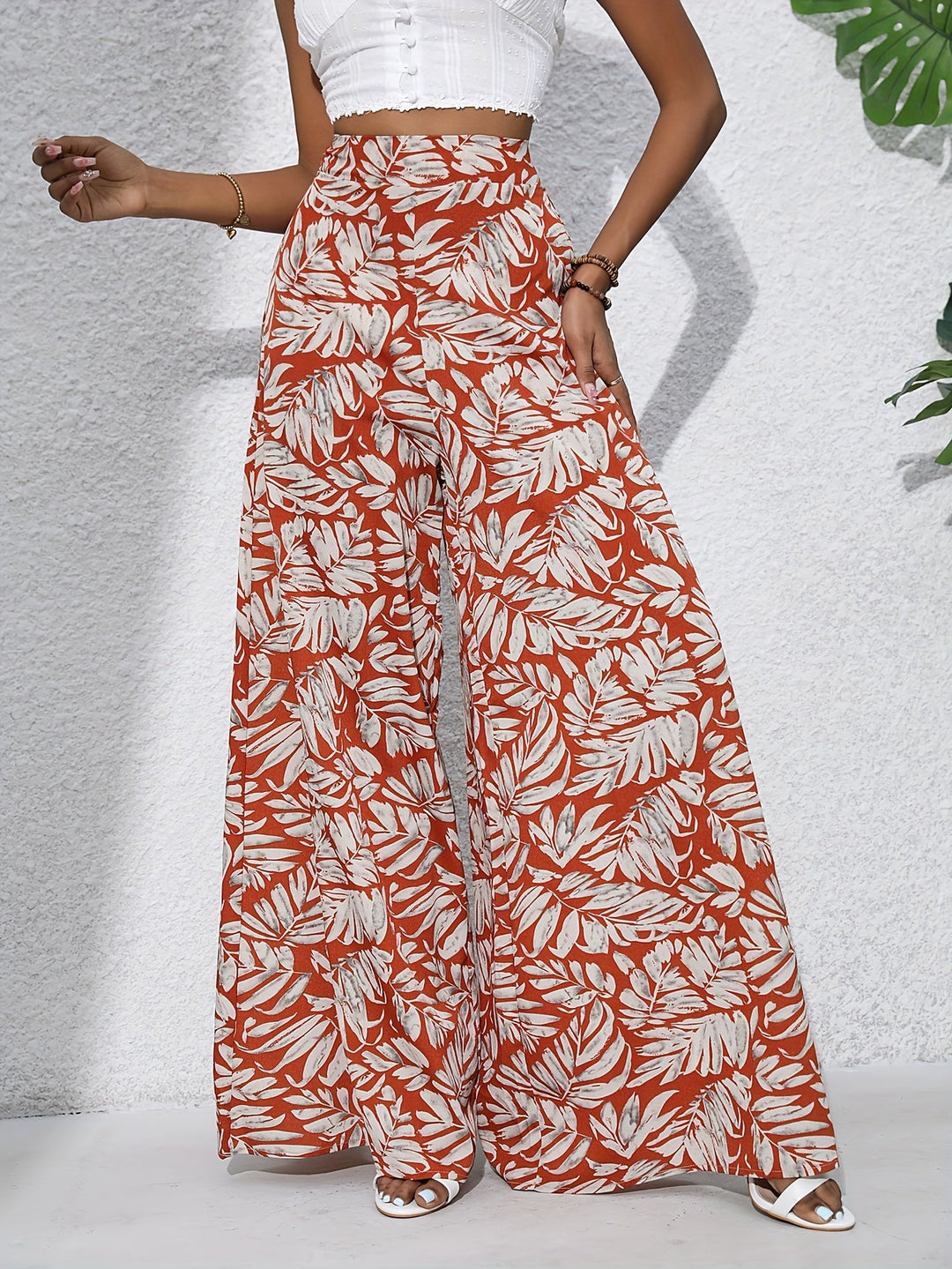 PALMERA - TROPICAL WIDE-LEG TROUSERS