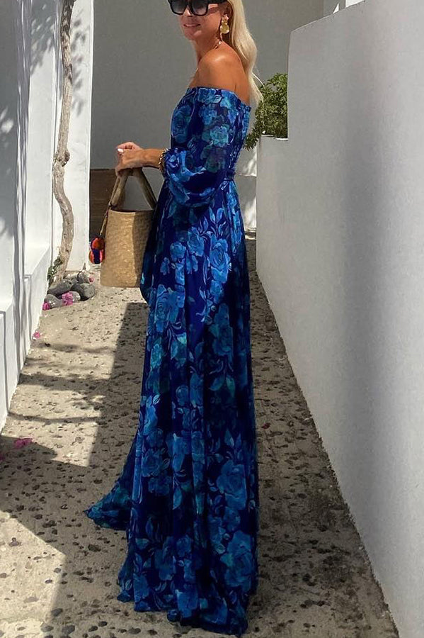 SERENA | OFF-SHOULDER FLORAL MAXI DRESS