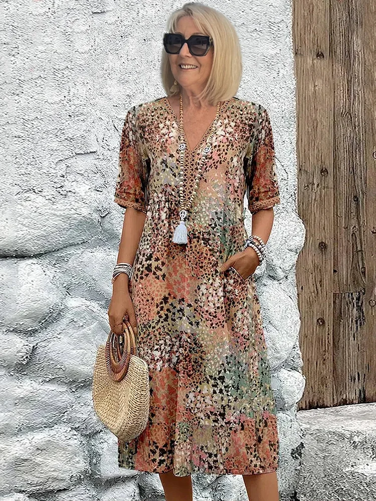 SAVANNAH – BOLD BEAUTY MIDI DRESS