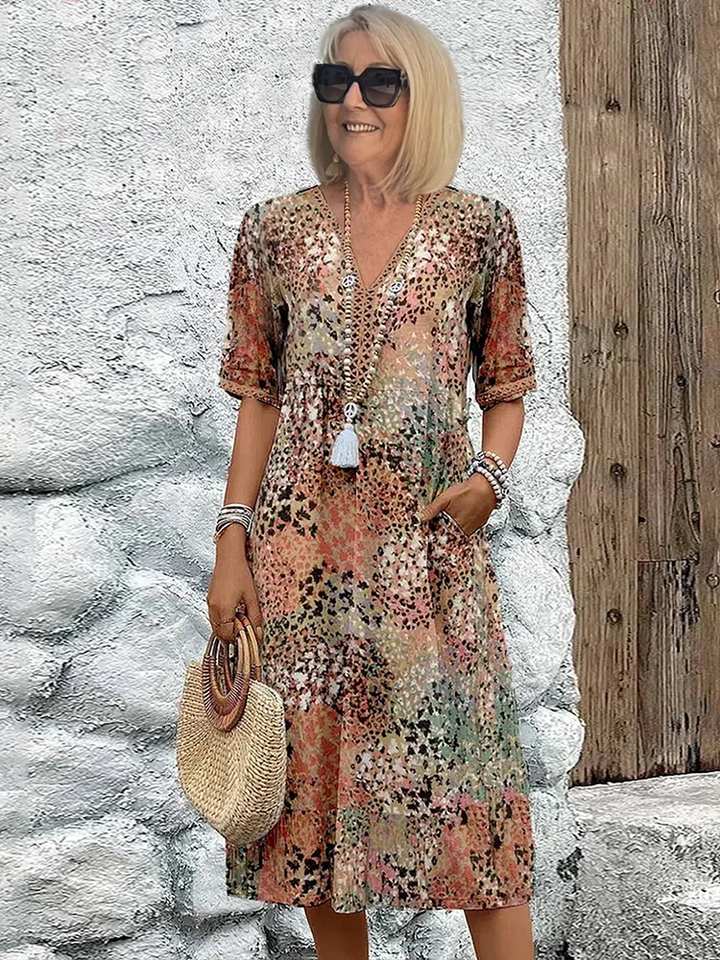SAVANNAH – BOLD BEAUTY MIDI DRESS