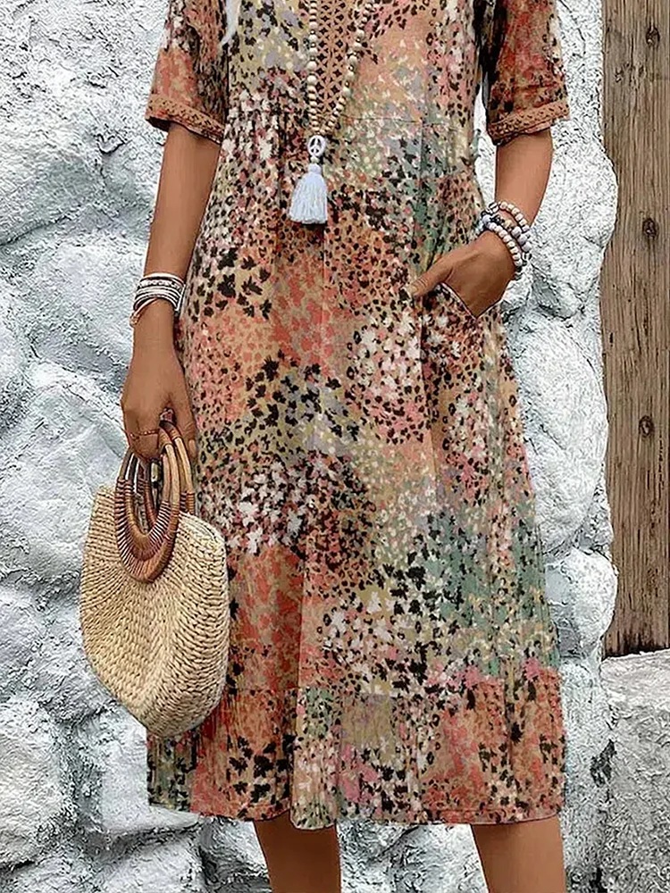 SAVANNAH – BOLD BEAUTY MIDI DRESS