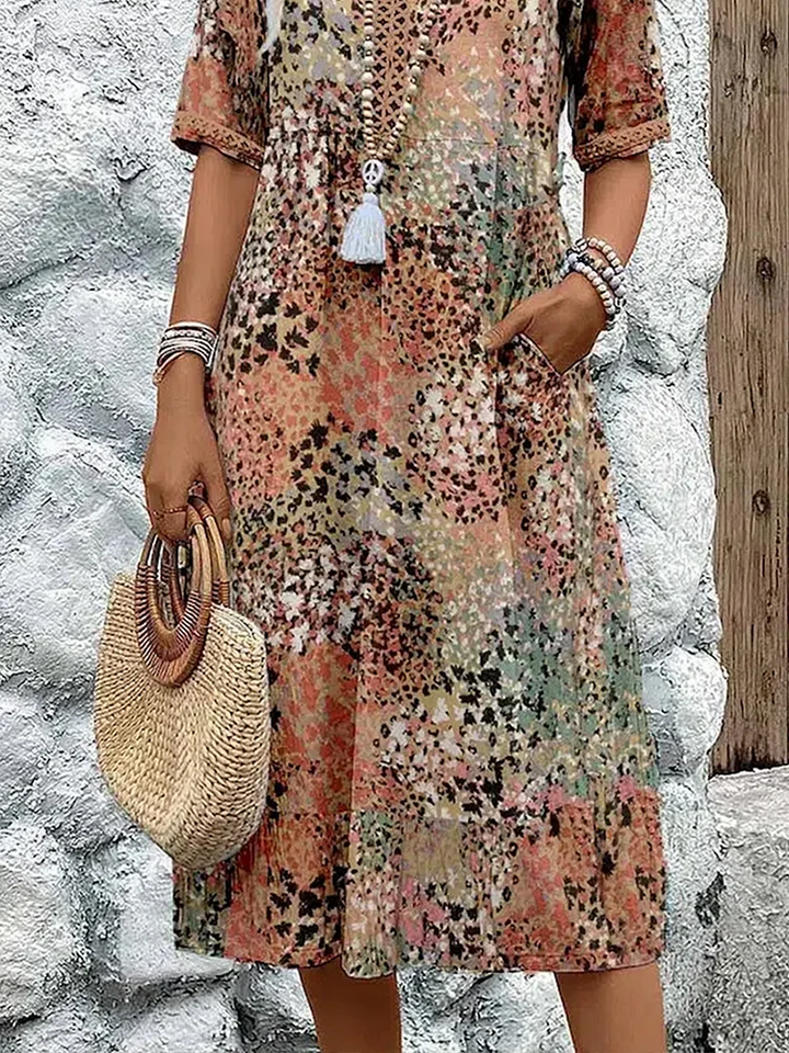 SAVANNAH – BOLD BEAUTY MIDI DRESS