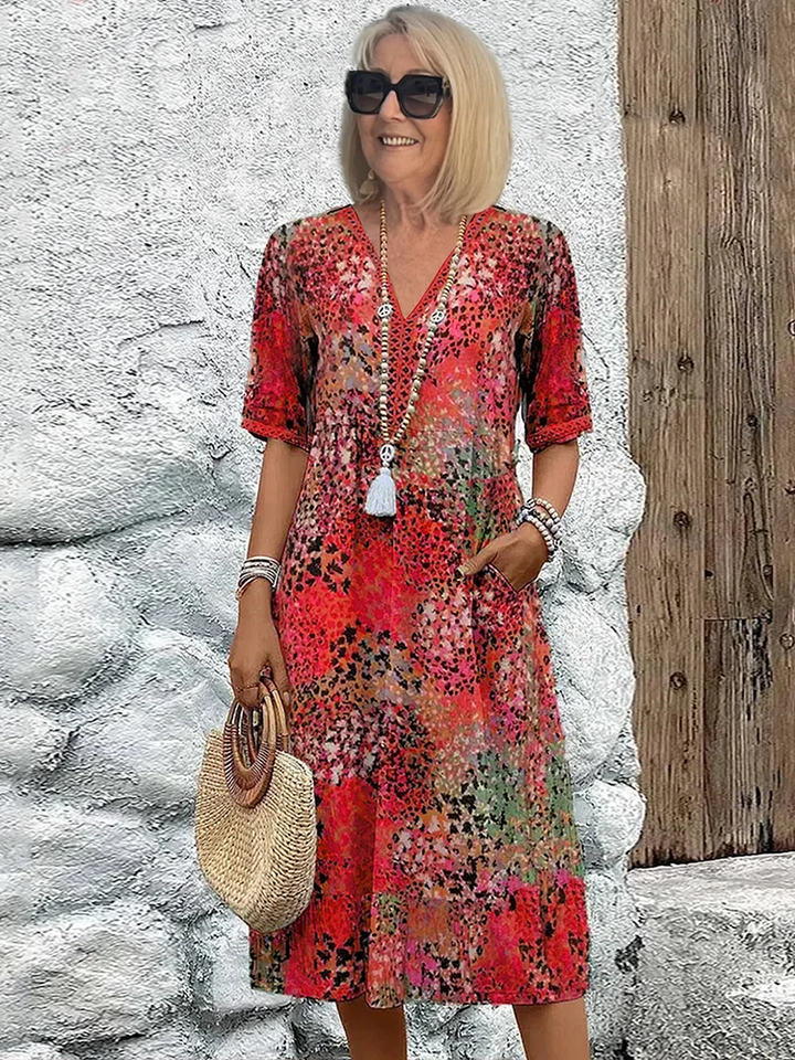SAVANNAH – BOLD BEAUTY MIDI DRESS