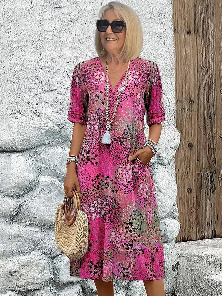 SAVANNAH – BOLD BEAUTY MIDI DRESS