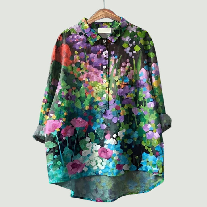 ADRIANA – SUNSET GARDEN SHIRT BLOUSE