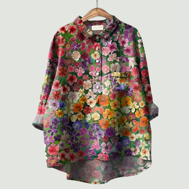 ADRIANA – SUNSET GARDEN SHIRT BLOUSE