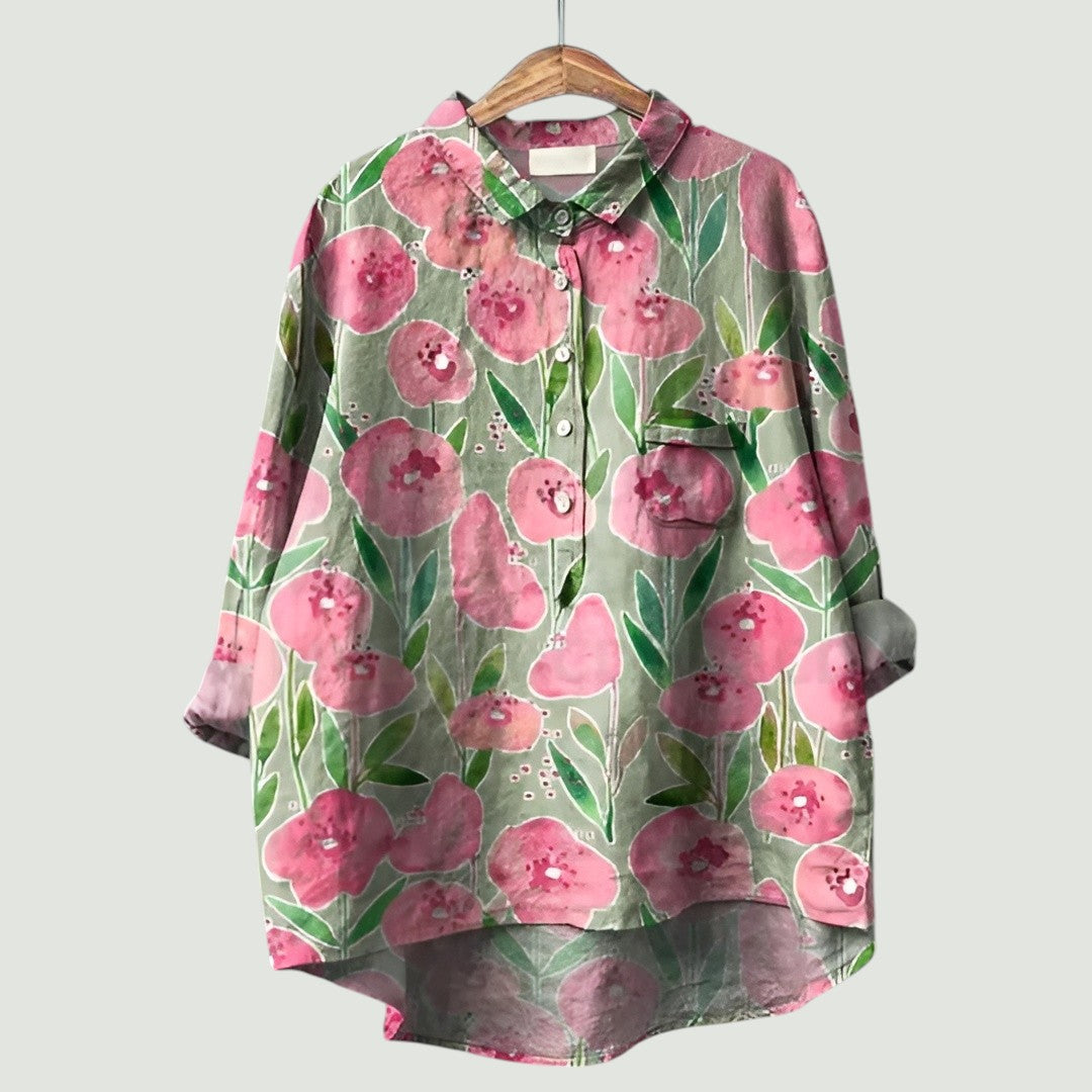 ADRIANA – SUNSET GARDEN SHIRT BLOUSE