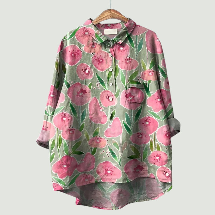ADRIANA – SUNSET GARDEN SHIRT BLOUSE