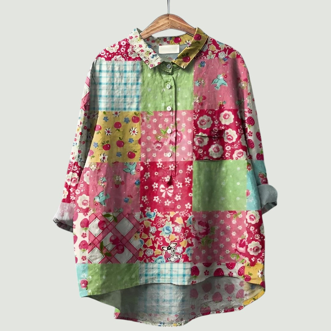 ADRIANA – SUNSET GARDEN SHIRT BLOUSE