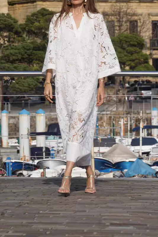 CAROLYN – LACE MIDI DRESS