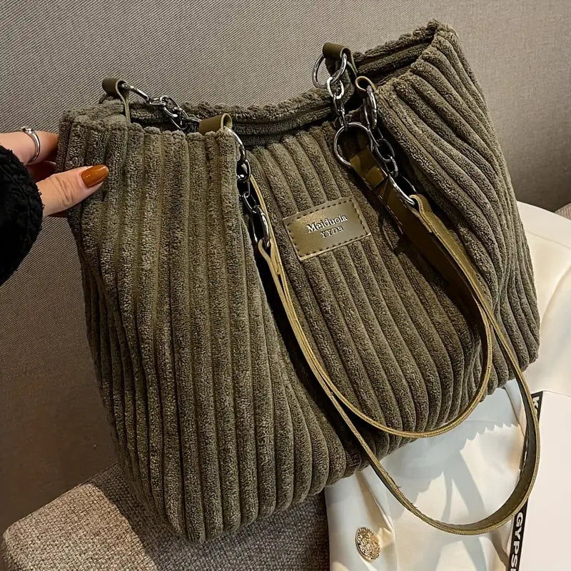 BRENDA – CORDUROY EVERYDAY TOTE