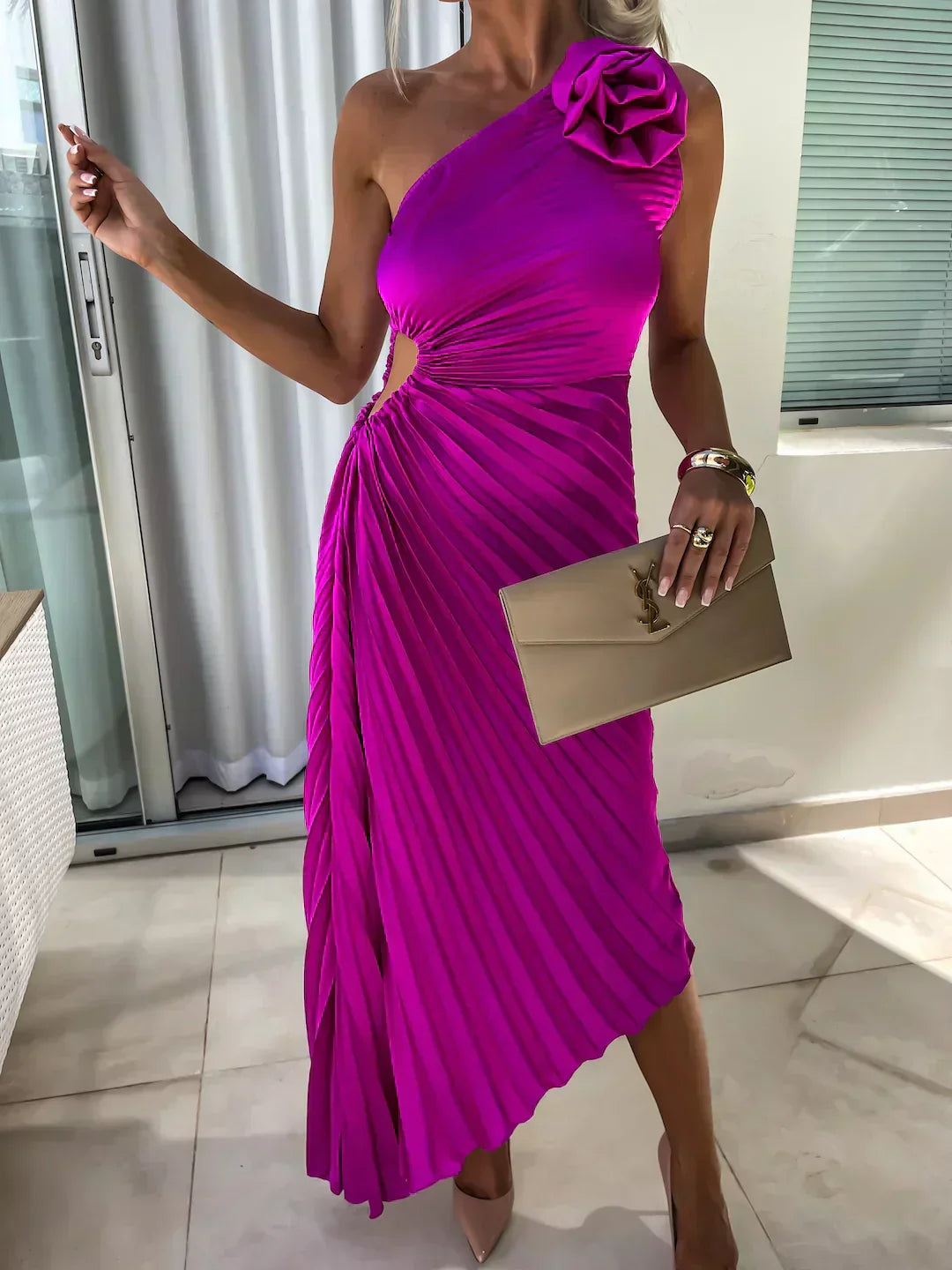EVA - ELEGANT ASYMMETRIC PARTY DRESS