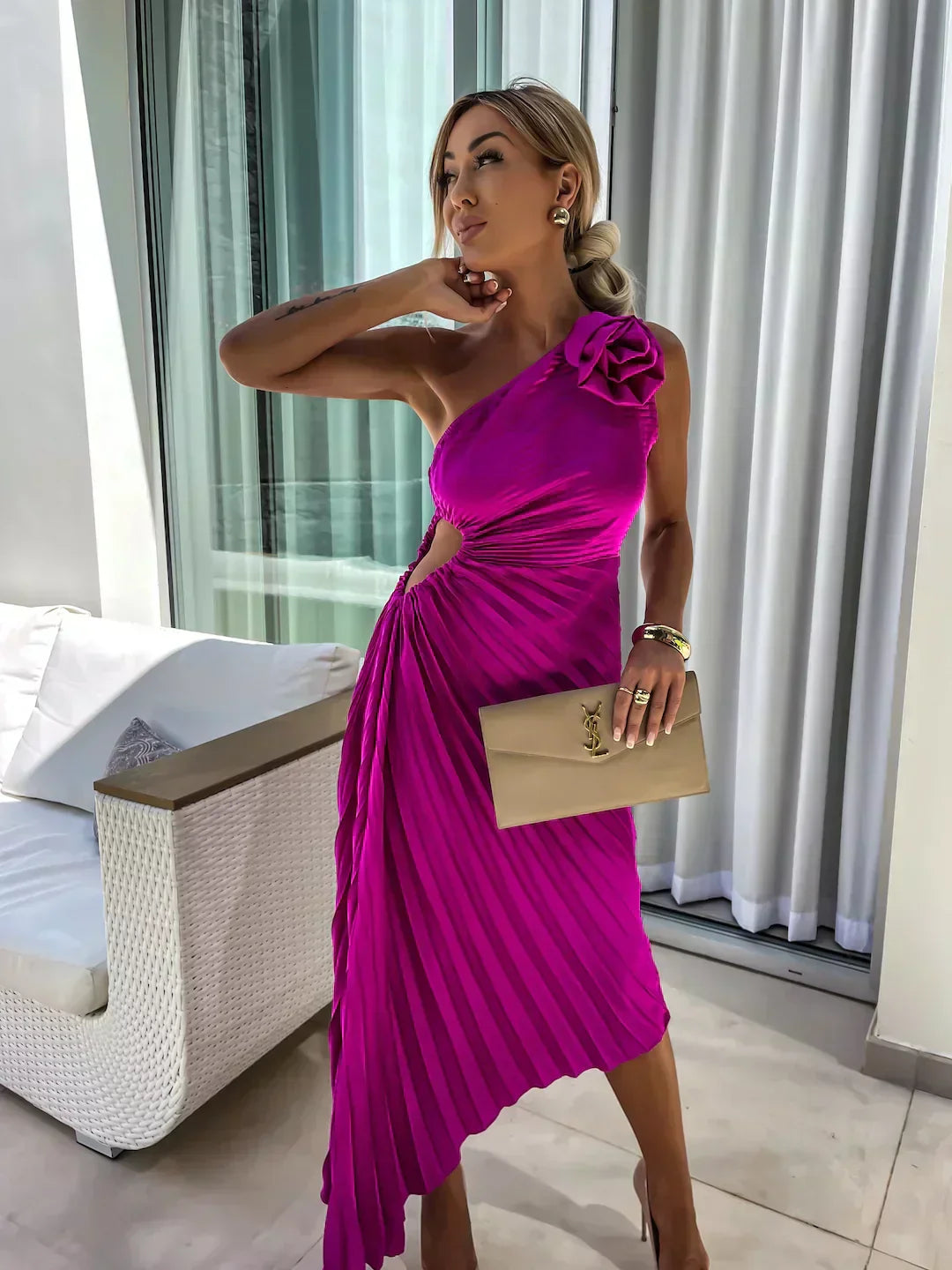 EVA - ELEGANT ASYMMETRIC PARTY DRESS