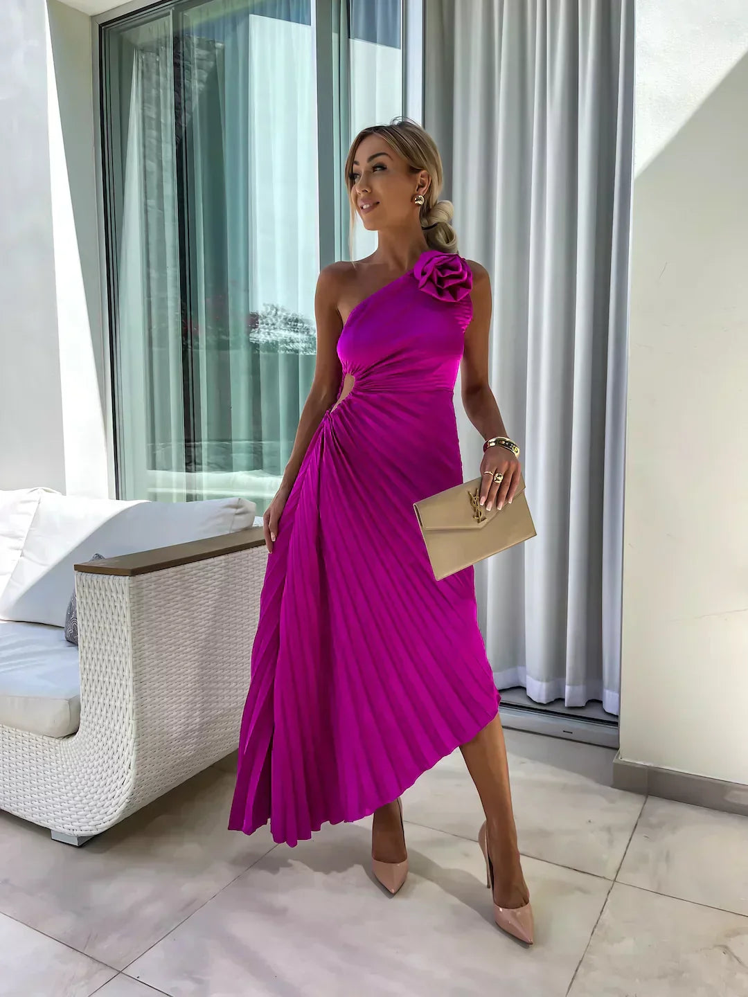 EVA - ELEGANT ASYMMETRIC PARTY DRESS