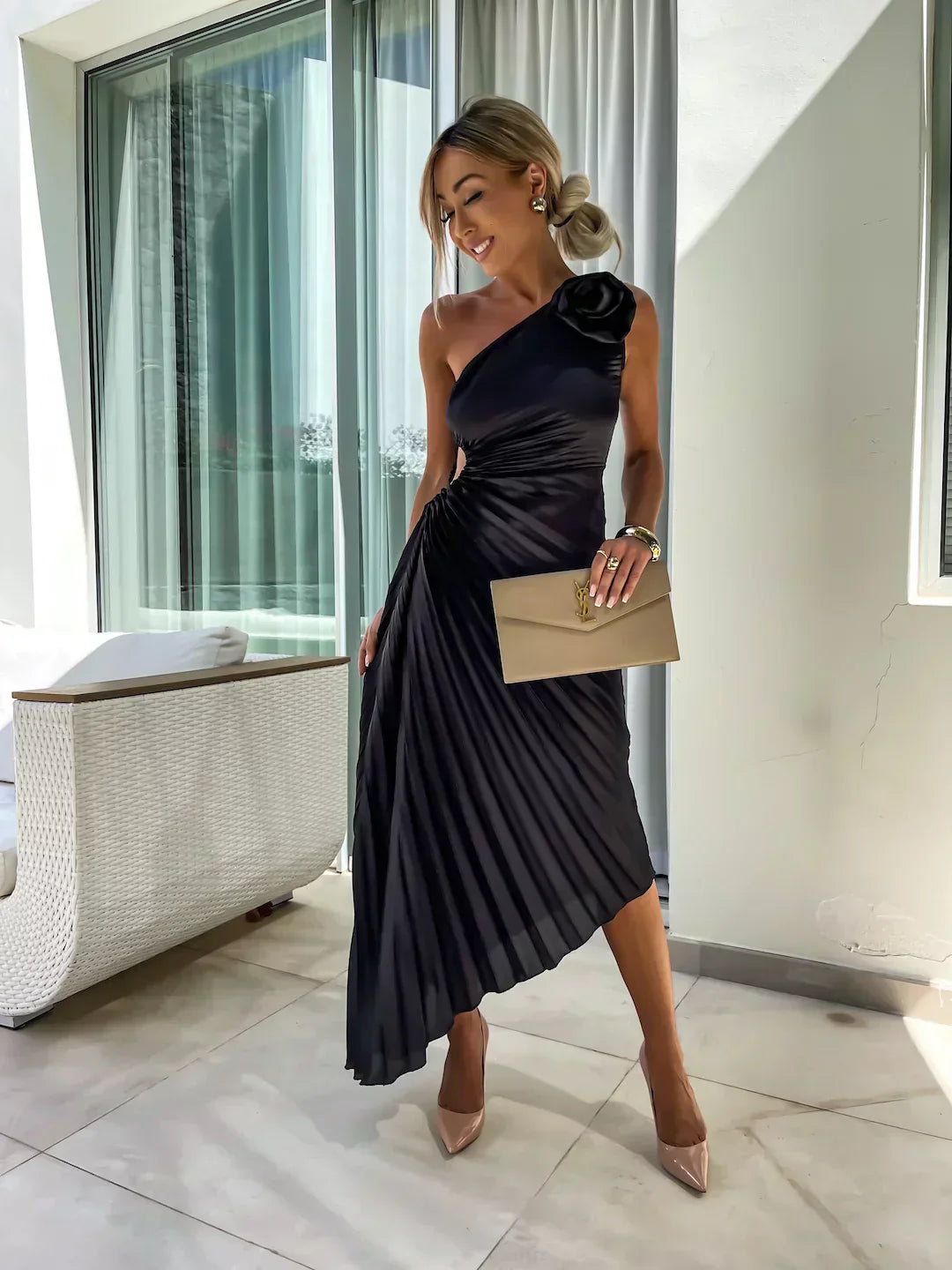 EVA - ELEGANT ASYMMETRIC PARTY DRESS