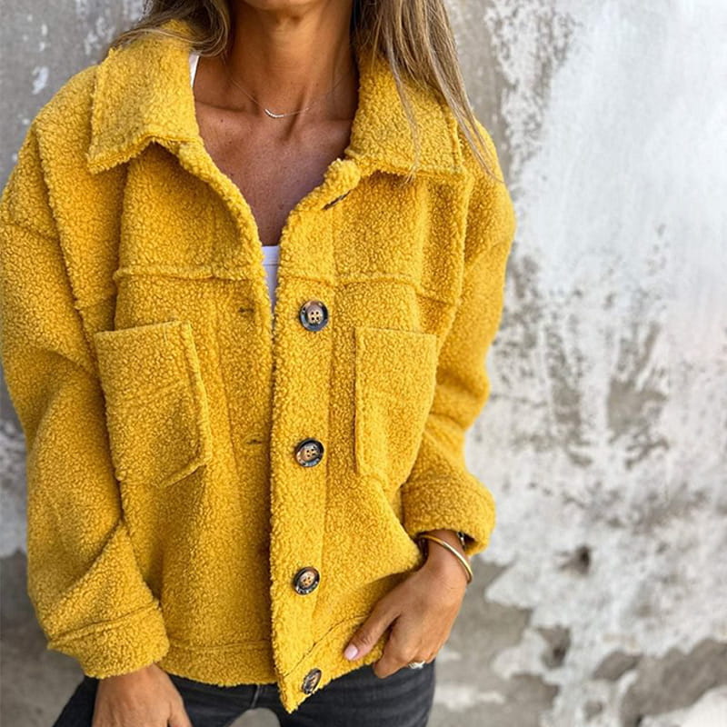 BRYNLEE - SHERPA BUTTON-UP RELAXED FIT JACKET