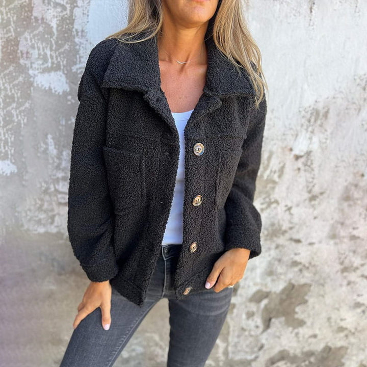 BRYNLEE - SHERPA BUTTON-UP RELAXED FIT JACKET