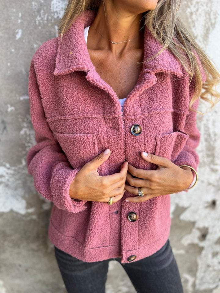 BRYNLEE - SHERPA BUTTON-UP RELAXED FIT JACKET