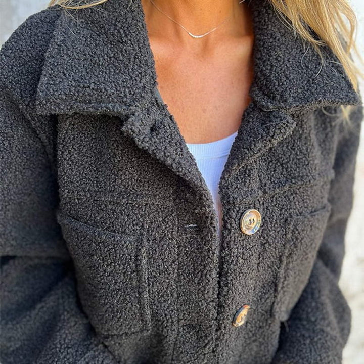 BRYNLEE - SHERPA BUTTON-UP RELAXED FIT JACKET