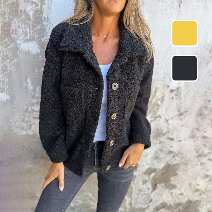 BRYNLEE - SHERPA BUTTON-UP RELAXED FIT JACKET