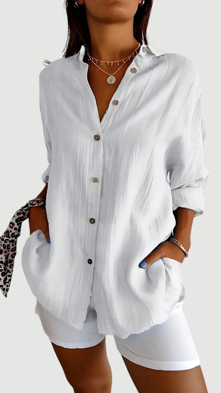 EMBERLY – CLASSIC BUTTON SHIRT BLOUSE