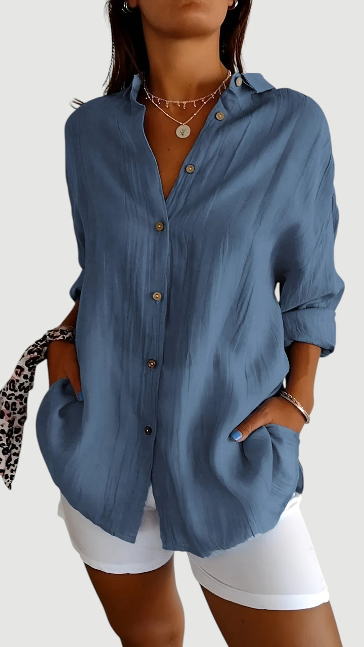 EMBERLY – CLASSIC BUTTON SHIRT BLOUSE