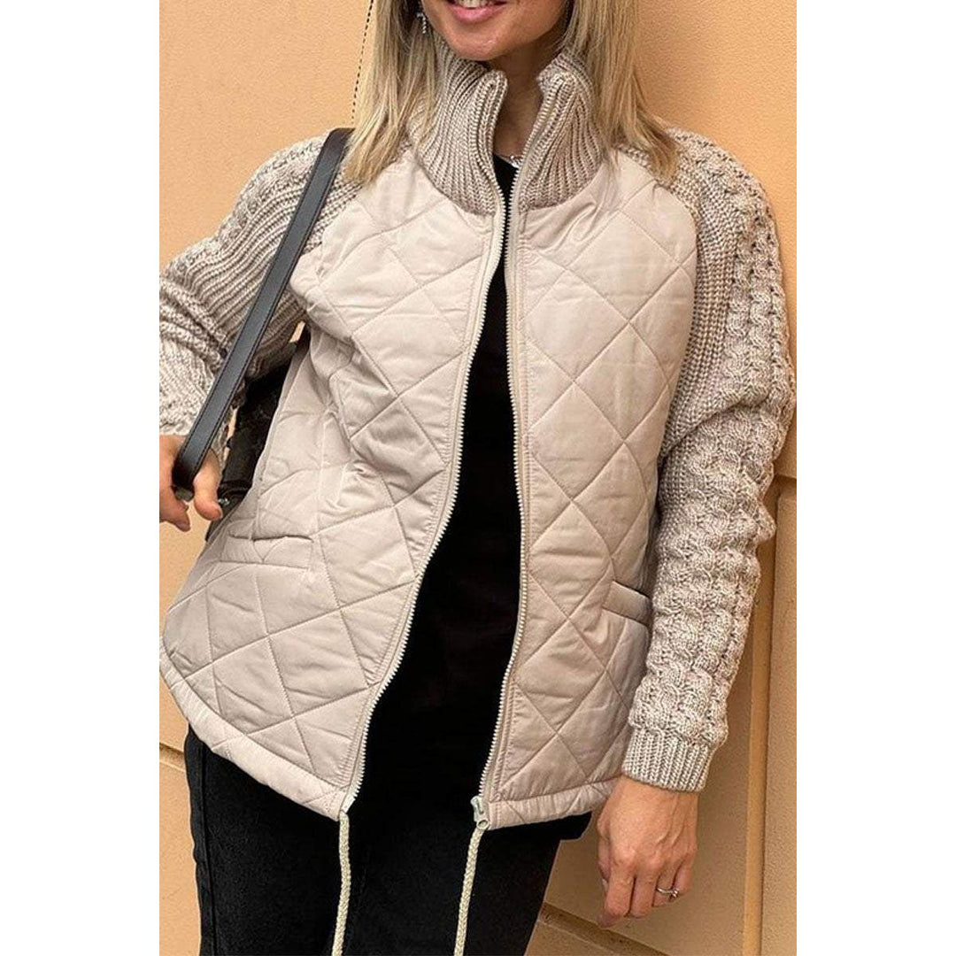 TAYLOR - MODERN QUILTED ZIP-UP KNIT JACKET