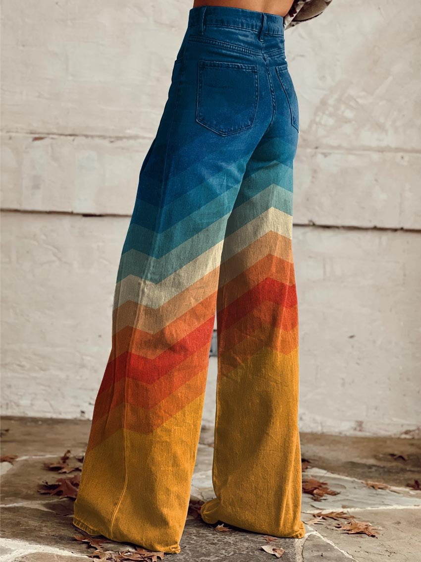 VIVIAN - FLORAL PRINTED WIDE LEG TROUSERS