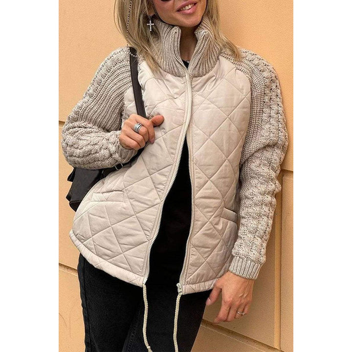 TAYLOR - MODERN QUILTED ZIP-UP KNIT JACKET
