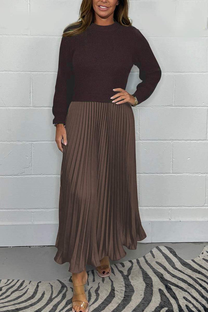 LINDA – KNIT & SATIN ELEGANCE SET