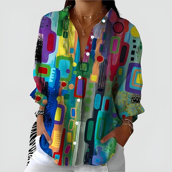 NOLENE – COLORFUL GEOMETRIC BLOUSE