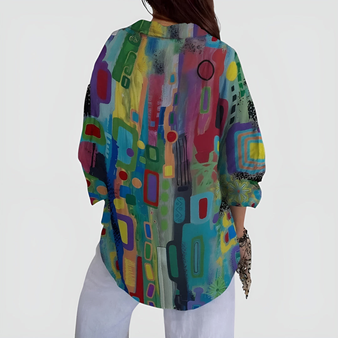 NOLENE – COLORFUL GEOMETRIC BLOUSE