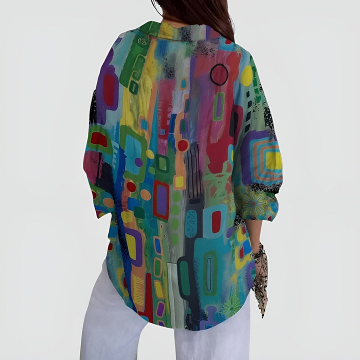 NOLENE – COLORFUL GEOMETRIC BLOUSE