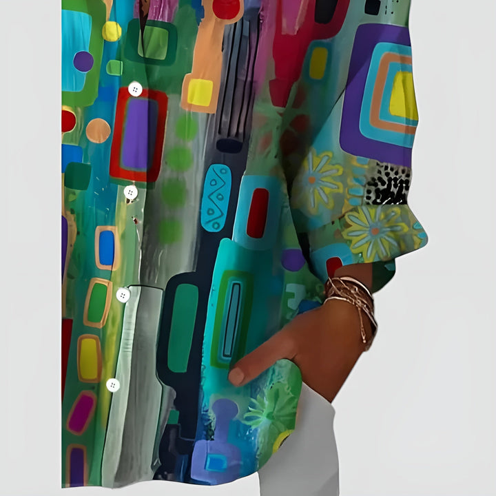 NOLENE – COLORFUL GEOMETRIC BLOUSE