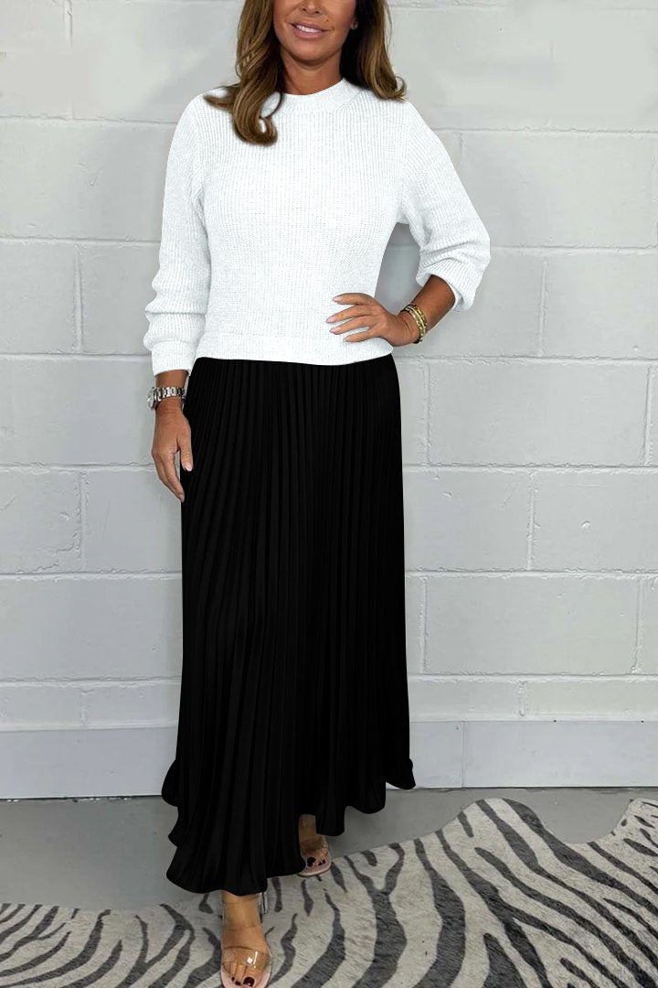 LINDA – KNIT & SATIN ELEGANCE SET