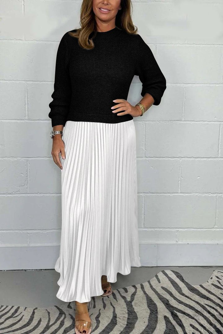 LINDA – KNIT & SATIN ELEGANCE SET