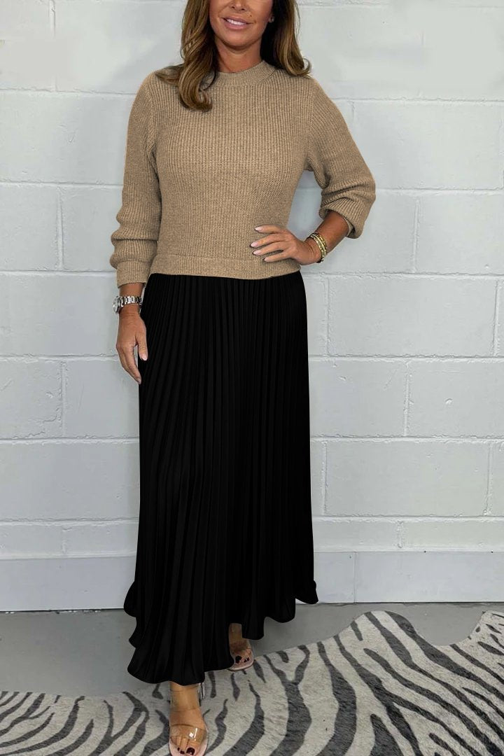 LINDA – KNIT & SATIN ELEGANCE SET