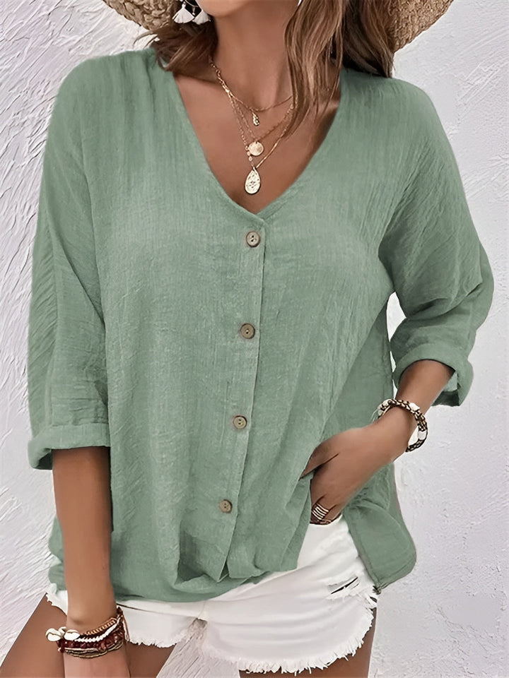 EUNICE – BREEZY BUTTON SHIRT BLOUSE