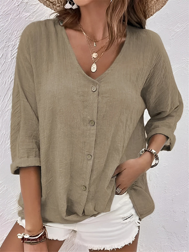 EUNICE – BREEZY BUTTON SHIRT BLOUSE