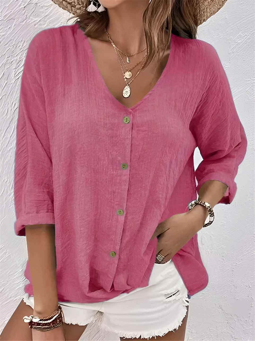 EUNICE – BREEZY BUTTON SHIRT BLOUSE